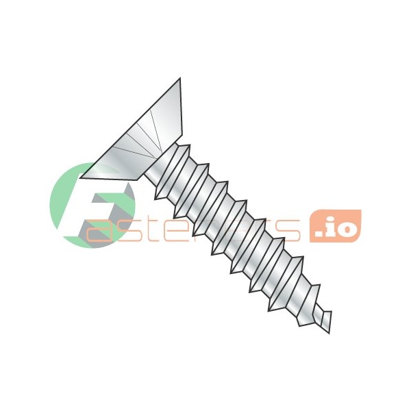 Newport Fasteners Sheet Metal Screw, #8 x 5/8 in, Zinc Plated Steel Flat Head Phillips Drive, 10000 PK 246942 - main
